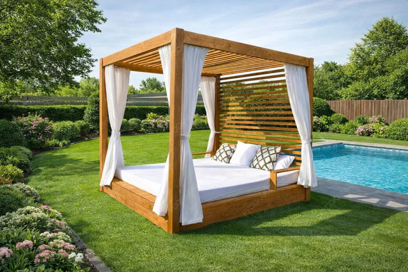 Беседка-бунгало с кроватью Спалья