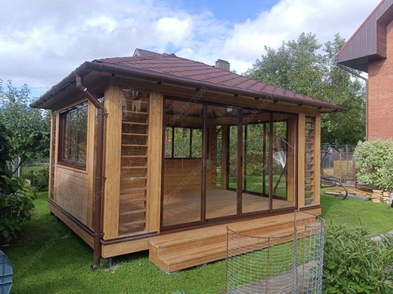 Закрытая беседка Гринхаус 4х5 Плюс