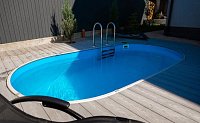 Каркасный овальный морозостойкий бассейн LARIMAR 5,0 x 2,5 м