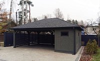 Навес для машин с хозблоком НИКОЛИНО